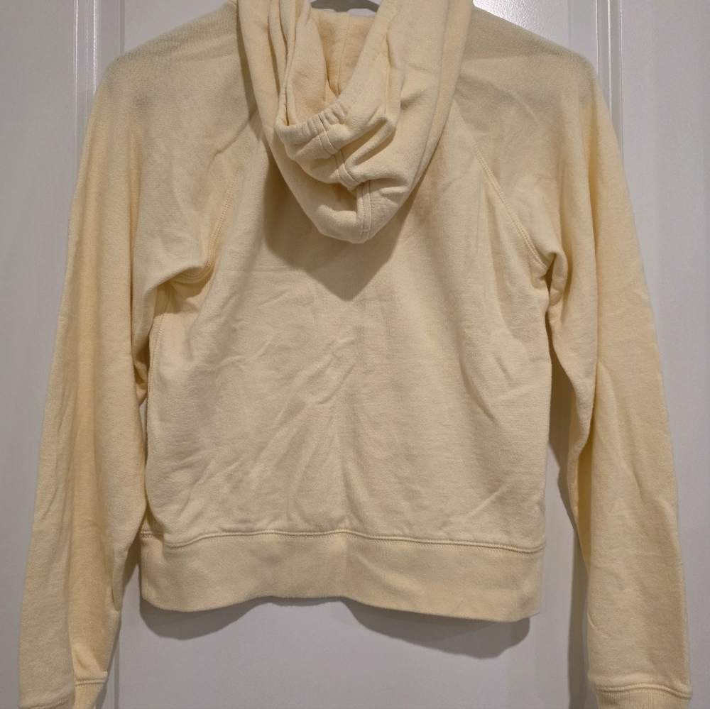 Everlane Pale Yellow French Terry 100% Cotton Hoodie Spring Pastel XS - Picture 3 of 8